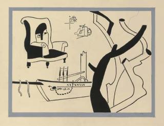 Stuart Davis - Boat, Armchair and Tree