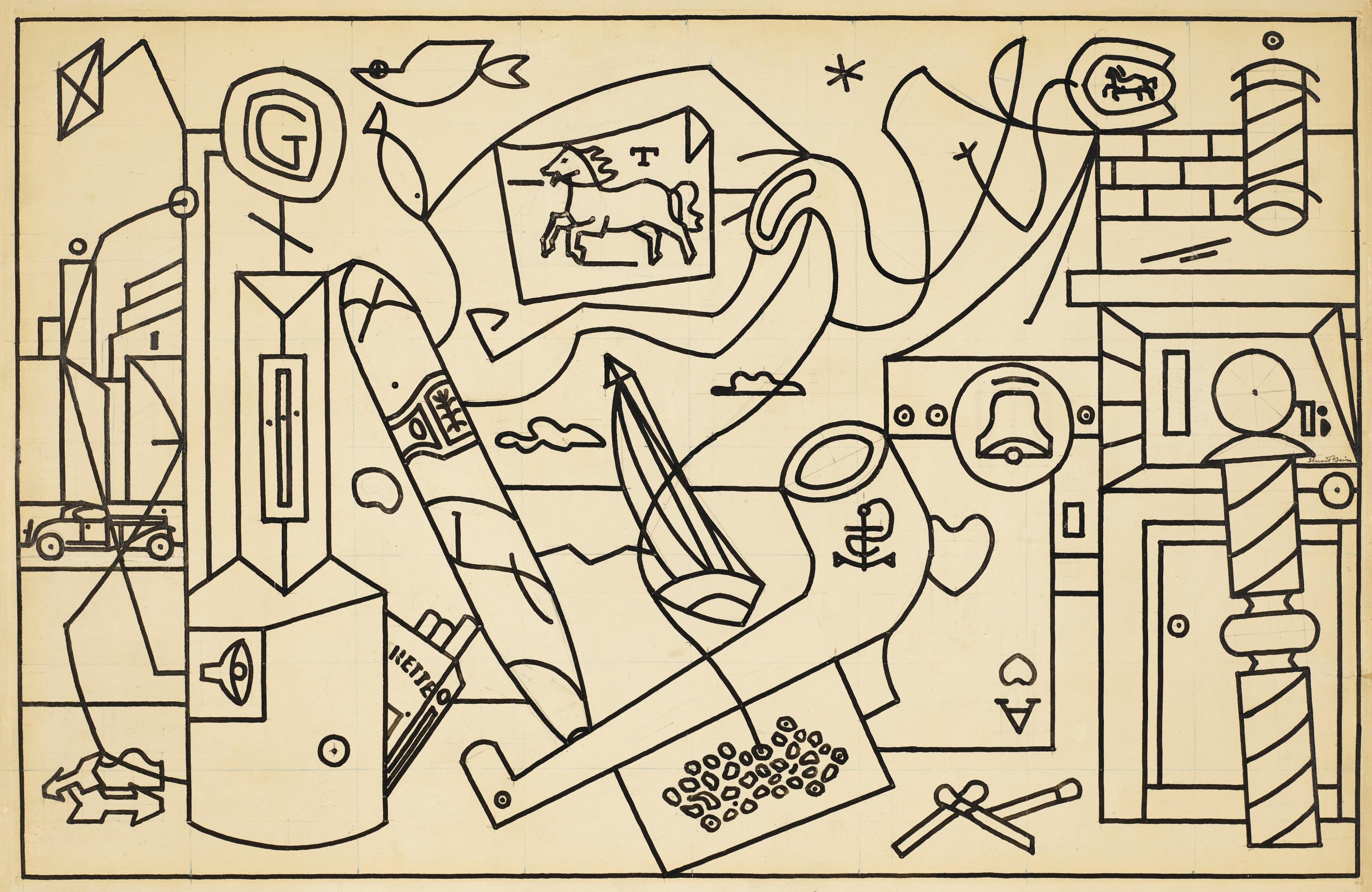 Stuart Davis - Final Study for Radio City Music Hall Mural