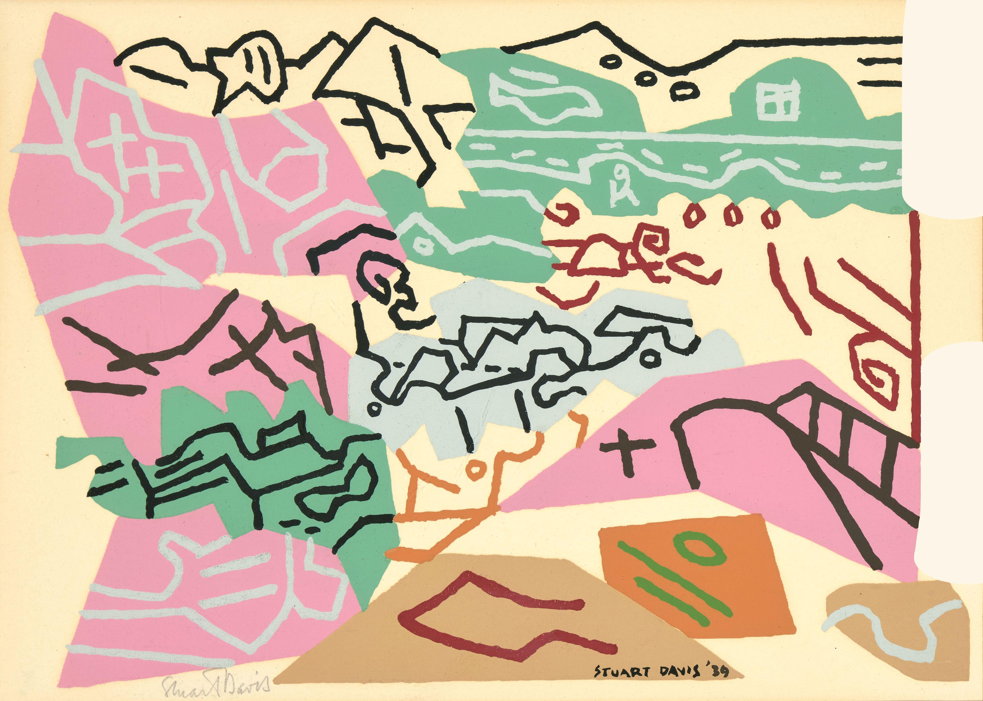 Stuart Davis - Landscape, Bass Rocks