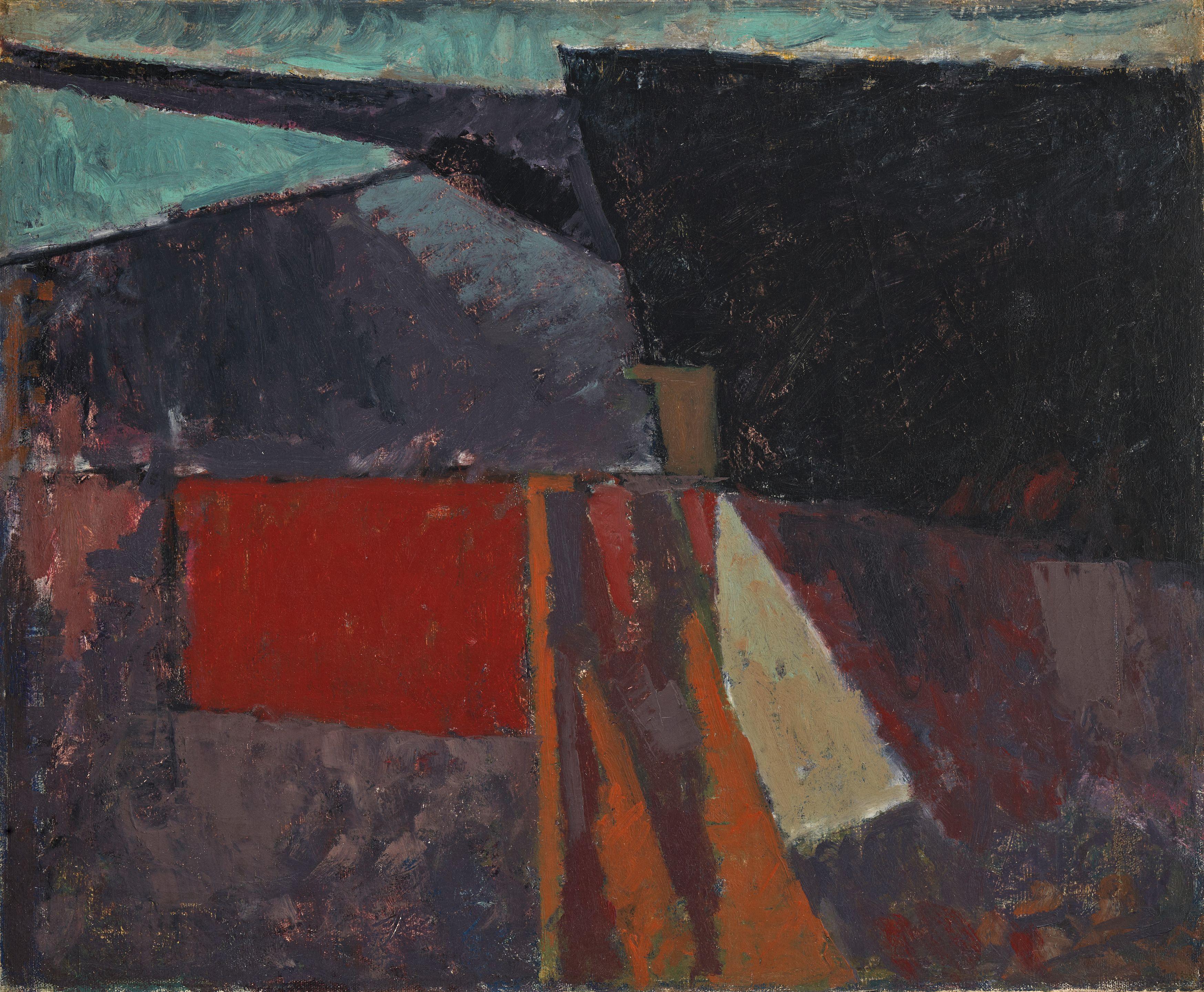 Stuart Davis - Landscape, Gloucester 19 x 23 in. (48.3 x 58.4 cm.)