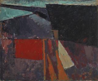 Stuart Davis - Landscape, Gloucester 19 x 23 in. (48.3 x 58.4 cm.)