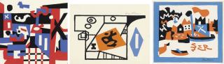 Stuart Davis - Study for a Drawing; Ivy League; and Natural Scene (Cole 25 & 26; not in Cole)