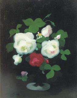 Stuart James Park - Still Life of Roses In A Vase