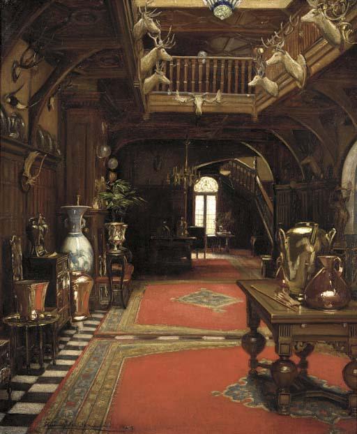 Stuart Scott Somerville - A Scottish panelled hall