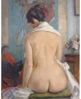 Stuart Scott Somerville - Seated Nude