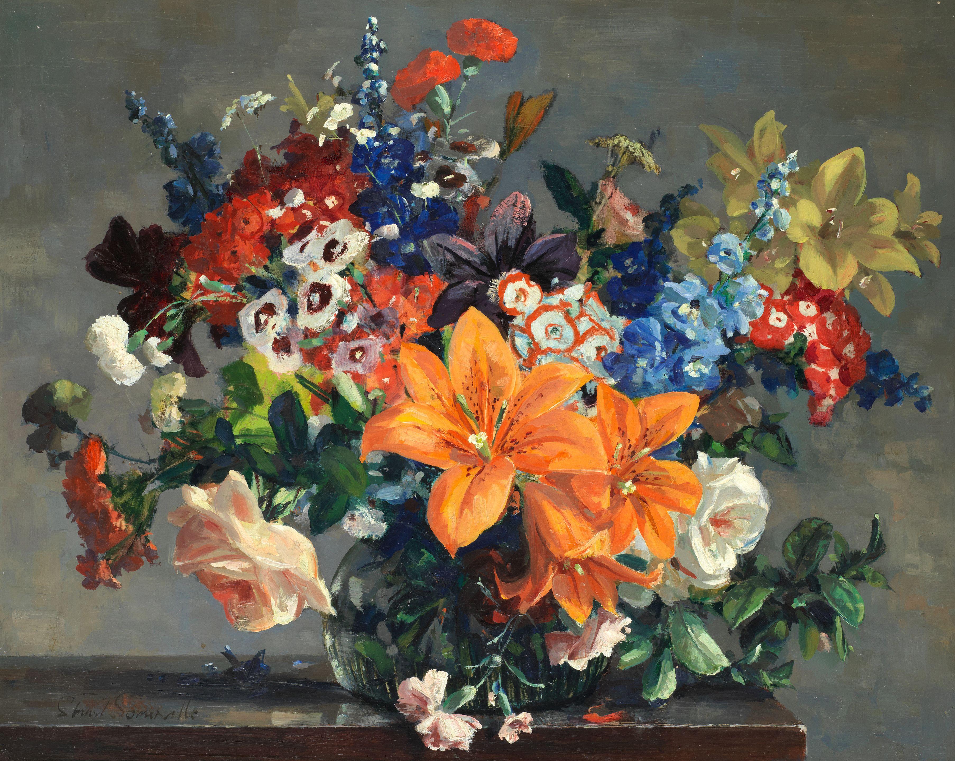 Stuart Scott Somerville - Still Life Of Flowers