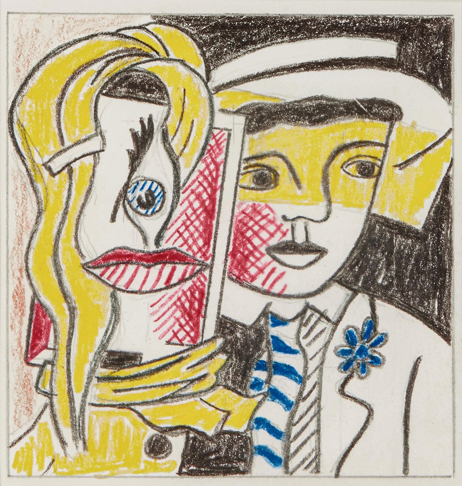 Sturtevant - Lichtenstein Study for Stepping Out