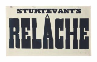 Sturtevant - Relâche