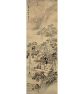 Su Liupeng - Figures in a Moonlit Landscape