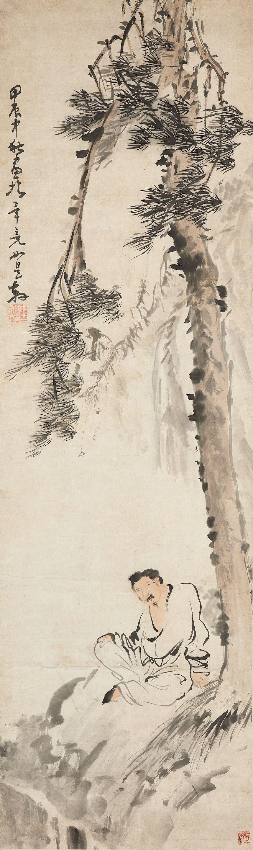 Su Liupeng - Man under a Pine, 1844