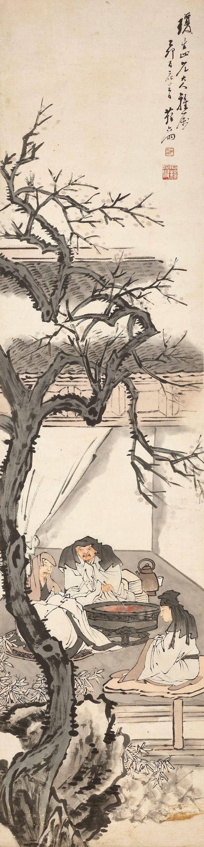 Su Liupeng - Three Scholars, 1855