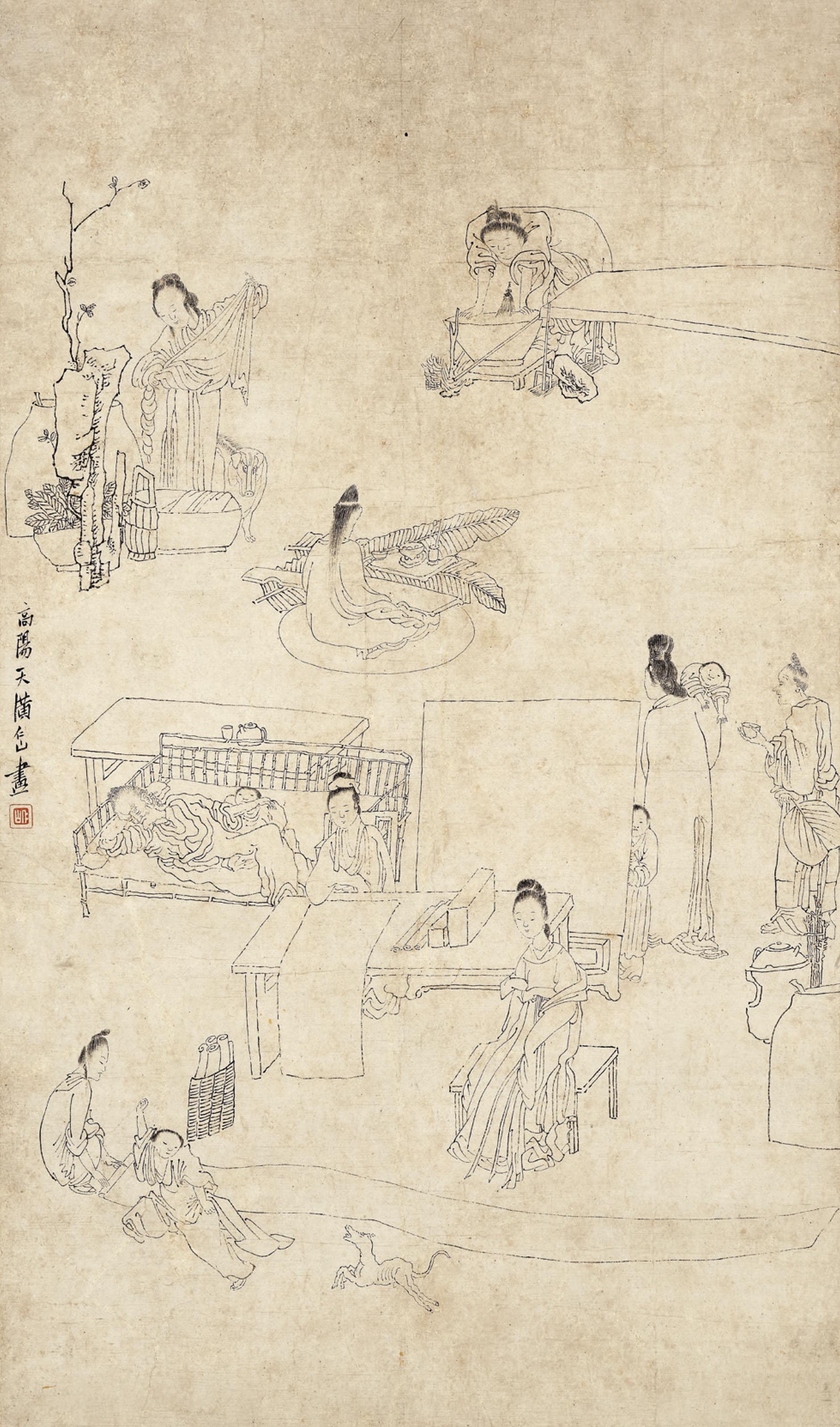 Su Renshan - Sketches of Figures