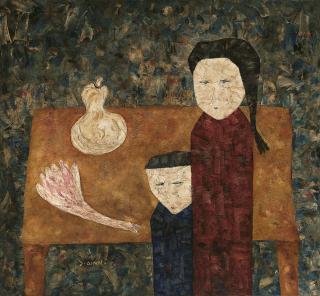 Suchao Sisganes - Boy And Girl With Table