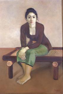 Sudarso - Wanita baju merah (Girl wearing a red dress)