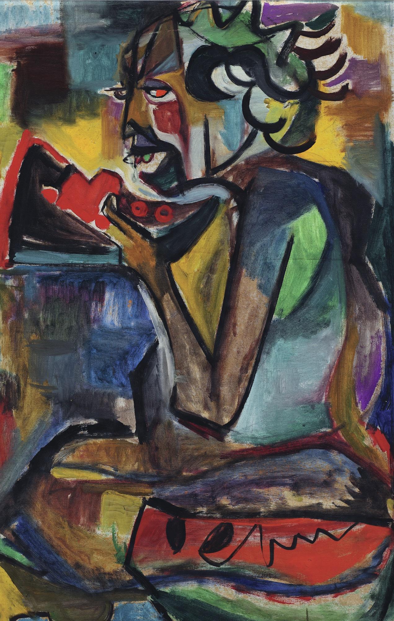 Sudjana Kerton - Affandi Makan Semangka (Affandi Eating Watermelon) 