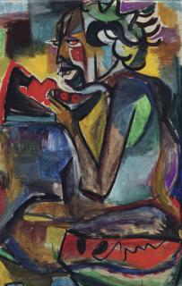 Sudjana Kerton - Affandi Makan Semangka (Affandi Eating Watermelon) 