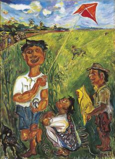 Sudjana Kerton - Anak Bermain Layangan (Boys with Kites)