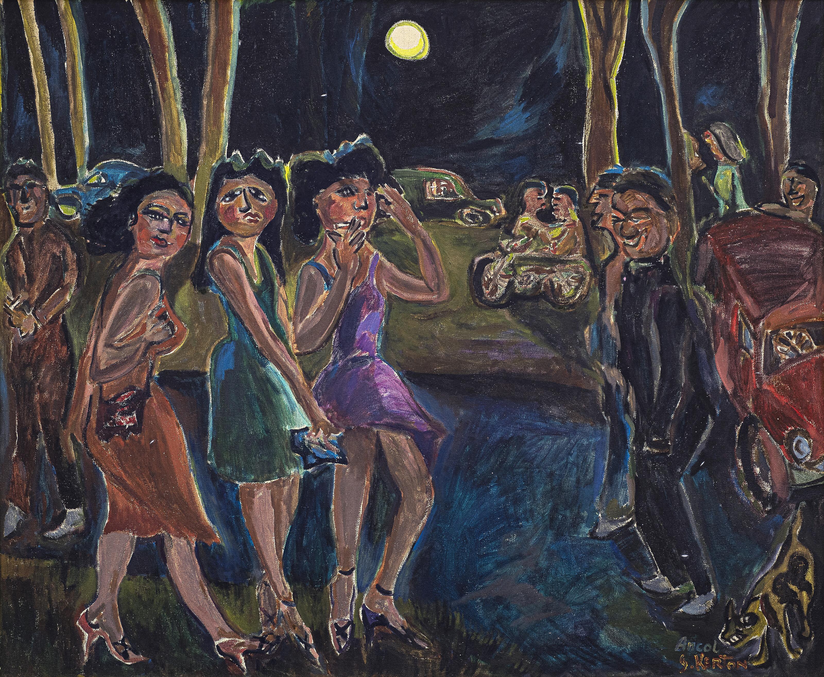 Sudjana Kerton - Ancol Diwaktu Malam (Ancol at Night)