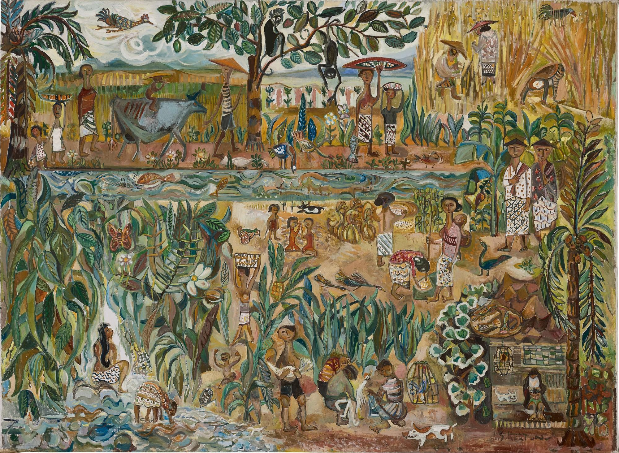 Sudjana Kerton - Indonesian Village Life