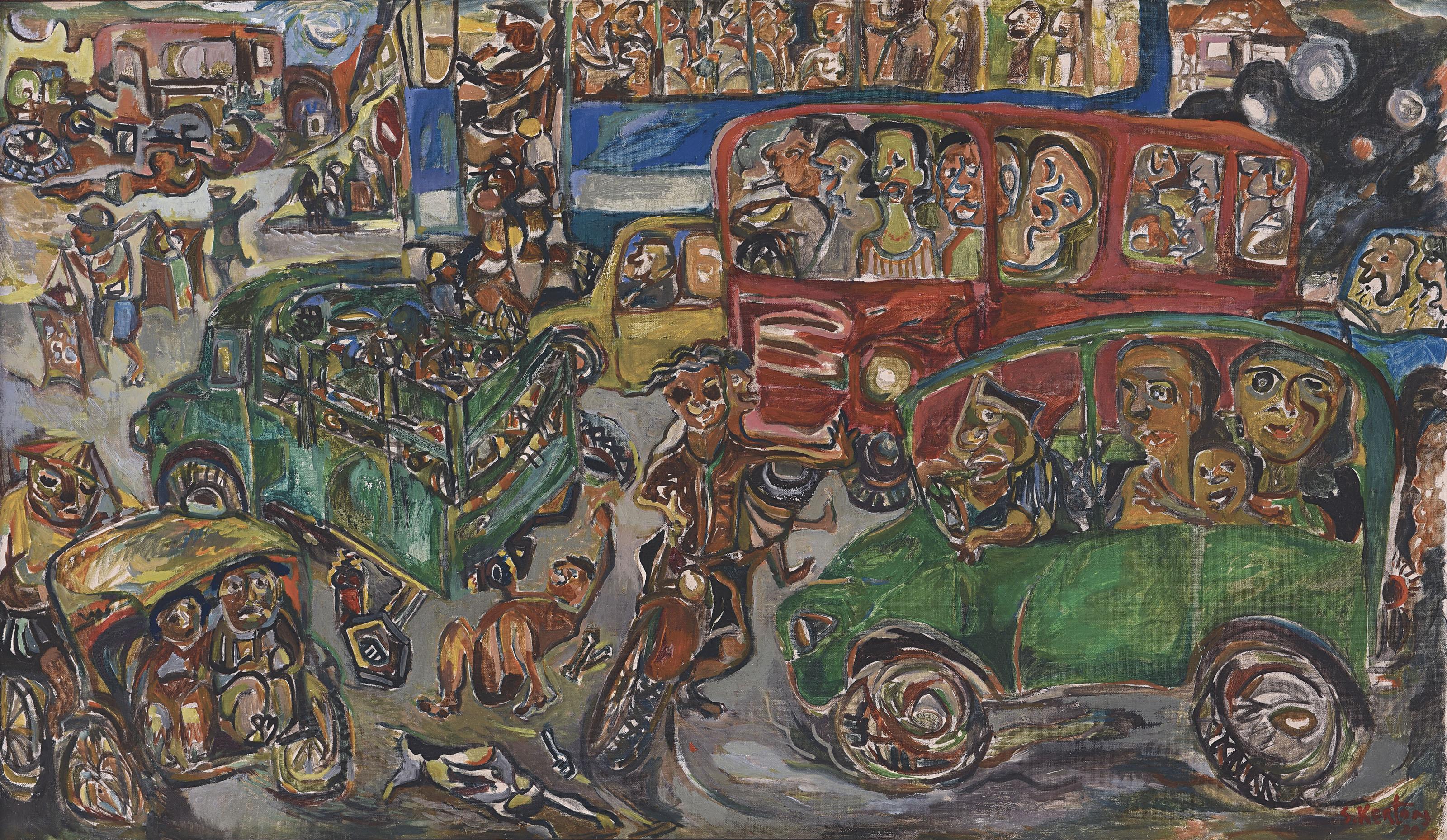 Sudjana Kerton - Lalu Lintas (Street Scene)