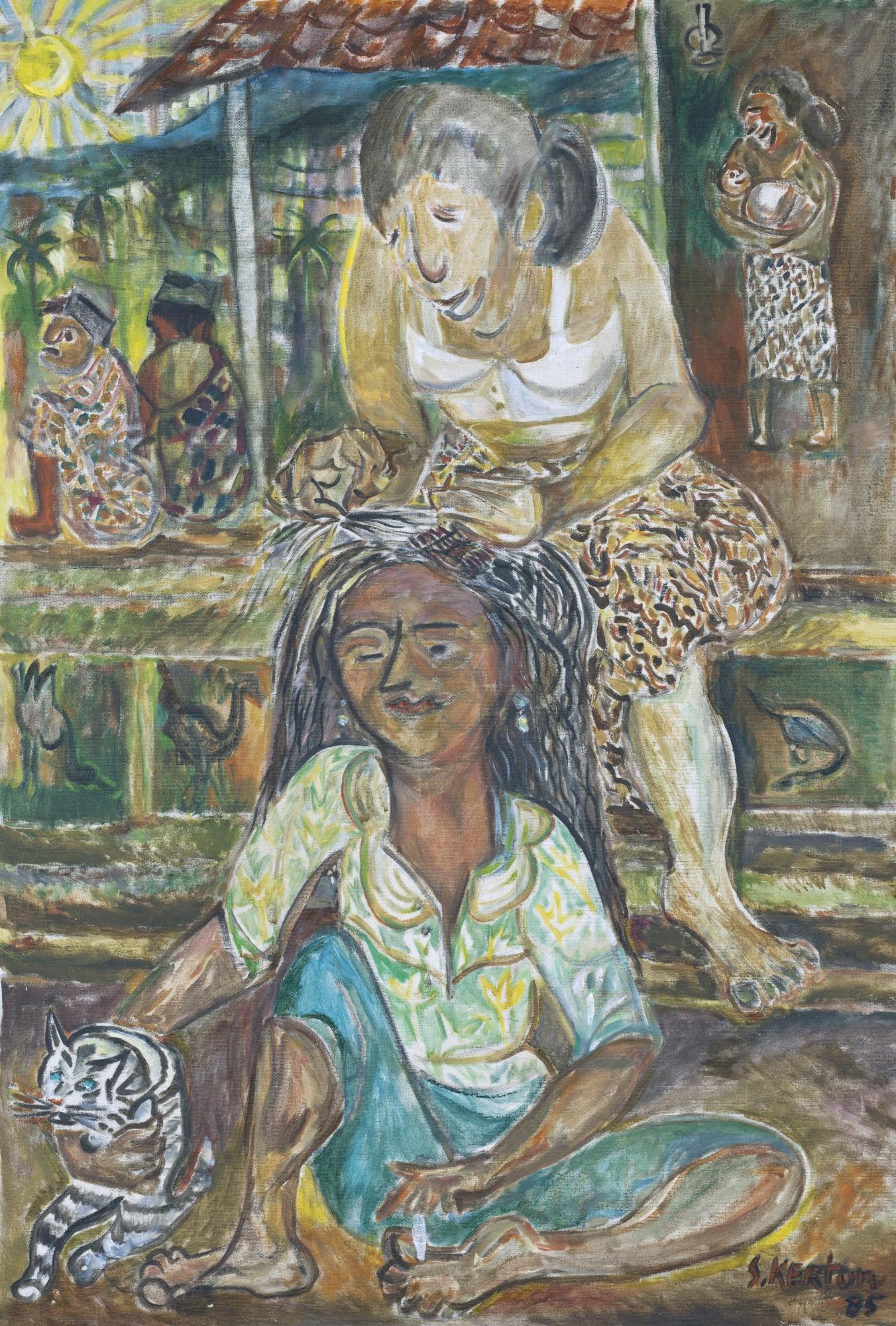 Sudjana Kerton - Mencari Kutu (Picking For Lice)