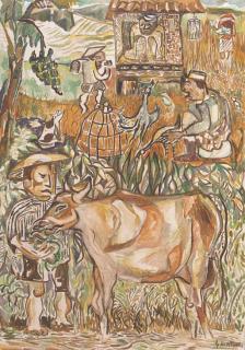 Sudjana Kerton - Pagi di kampung (Village morning)