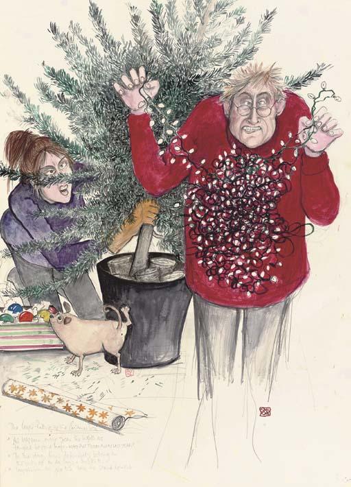 Sue Macartney-Snape - \'The couple putting up the christmas tree\'