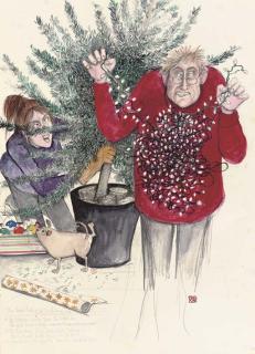 Sue Macartney-Snape - \'The couple putting up the christmas tree\'