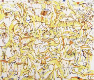 Sue Williams - Sunbathers in Buttsville