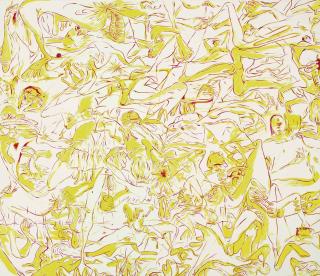 Sue Williams - Tighter Flocky with Green Yellow