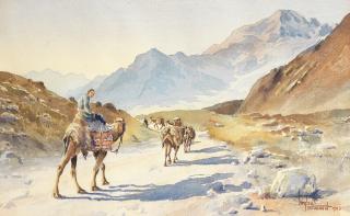 Sumbat Der Kiureghian - Camel riders in the mountains