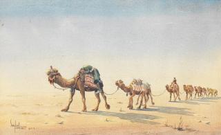 Sumbat Der Kiureghian - Camels in the Desert