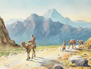Sumbat Der Kiureghian - Camels Through Mountains