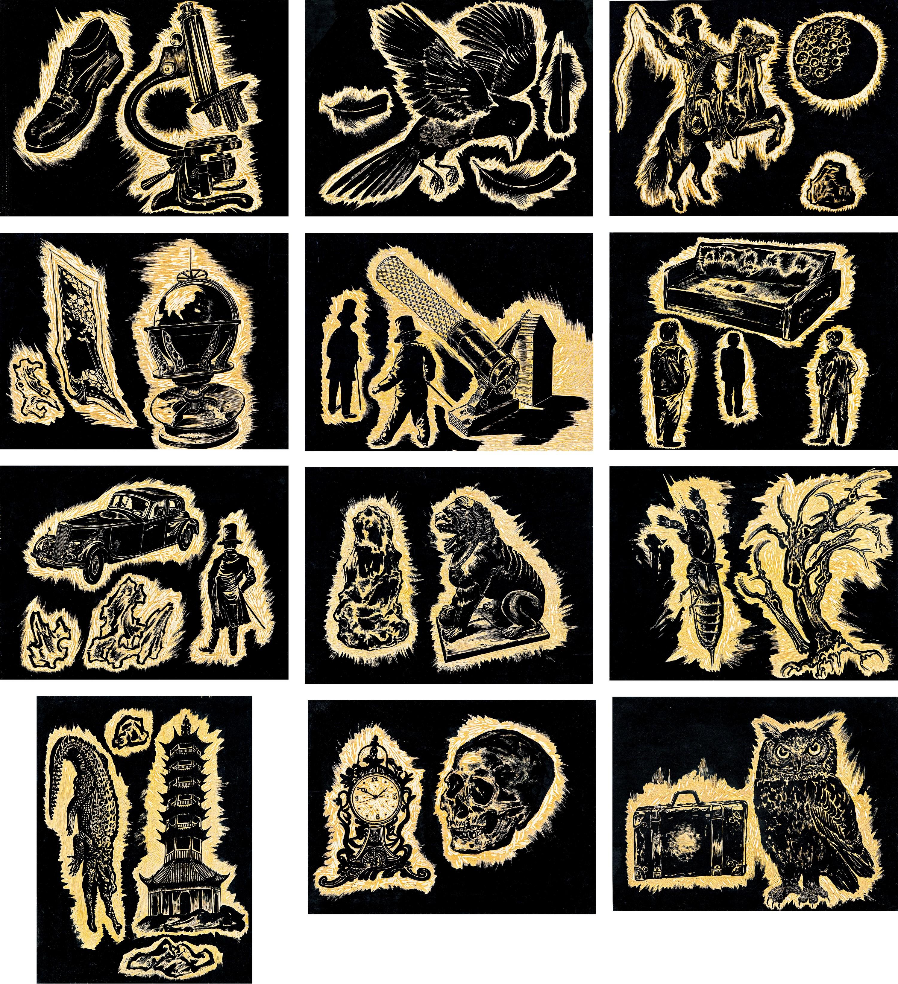 Sun Xun - Time Spy (set of twelve pieces)(Executed in 2016)