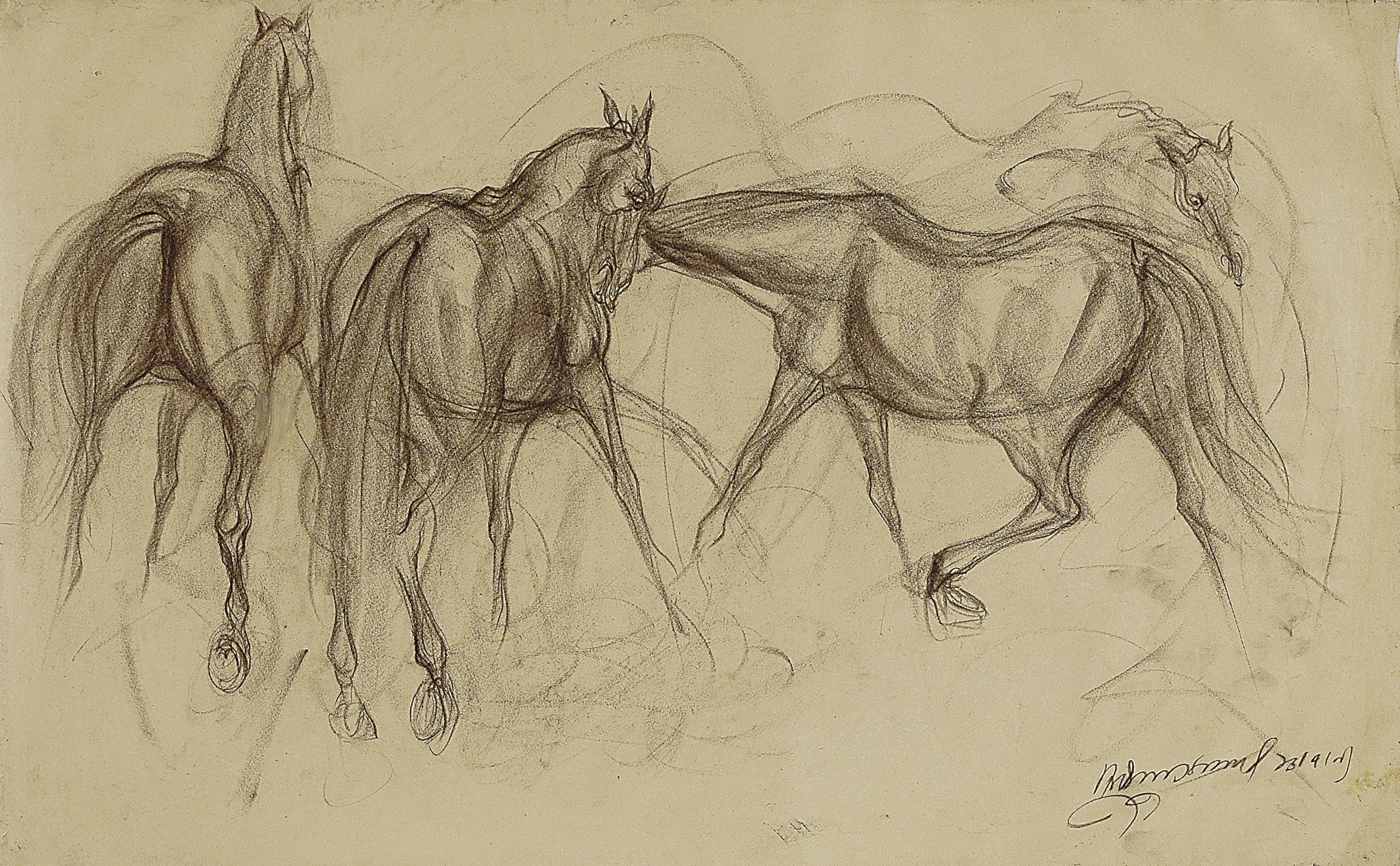 Sunil Das - Untitled (Horses)