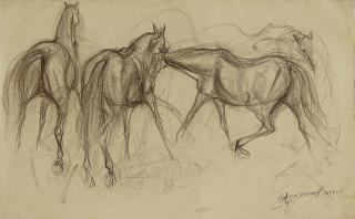 Sunil Das - Untitled (Horses)