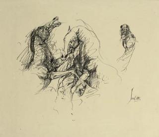 Sunil Das - Untitled (Horses)