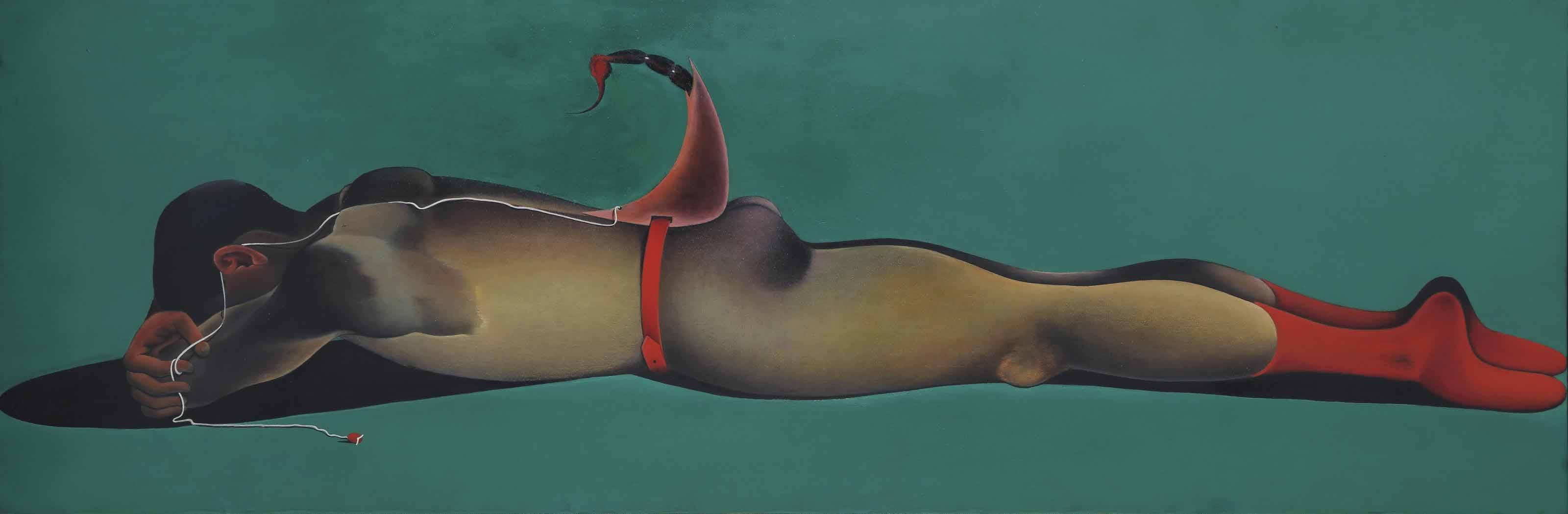 Surendran Nair - Dangerous Delusions - The Scorpion Act: An Actor Resting Inbetween the Performance of an Imaginary Play (Cuckoonebulopolis)