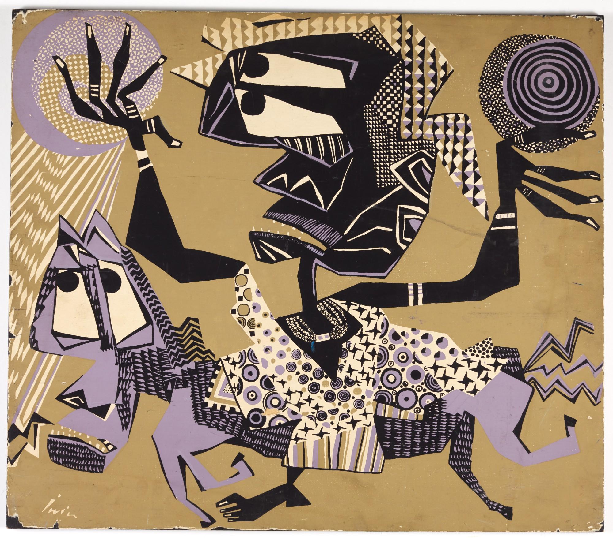 Susanne Wenger - Two Iwin screenprints