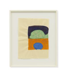 Suzan Frecon - composition in 4-5 colors with lapis and malachite