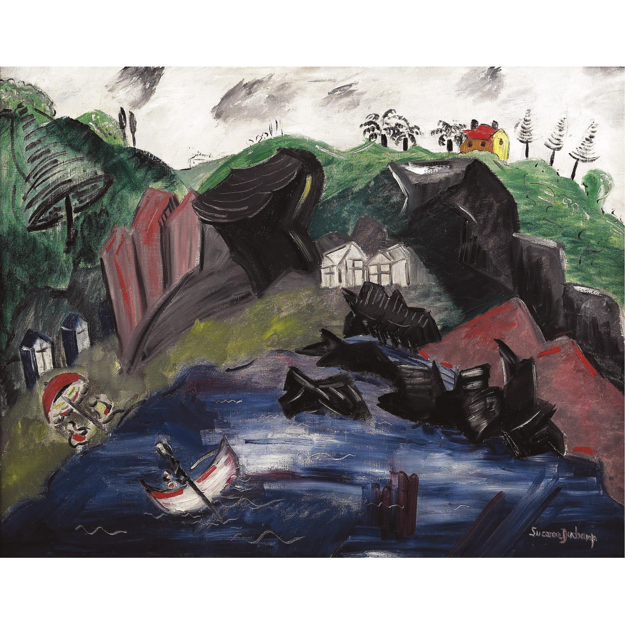 Suzanne Duchamp - Paysage Aux Bateaux