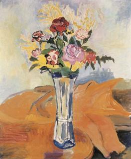 Suzanne Valadon - Bouquet de fleurs dans une vase de cristal