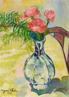 Suzanne Valadon - Bouquet de roses et fougères.