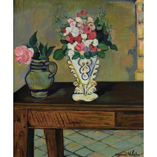 Suzanne Valadon - Deux Bouquets De Fleurs Sur Une Table