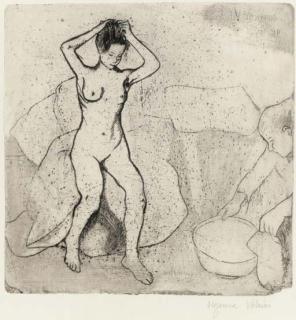 Suzanne Valadon - Louise nue sur le canapé; and Grand-Mère et Enfant (Petrides 4; and 14)