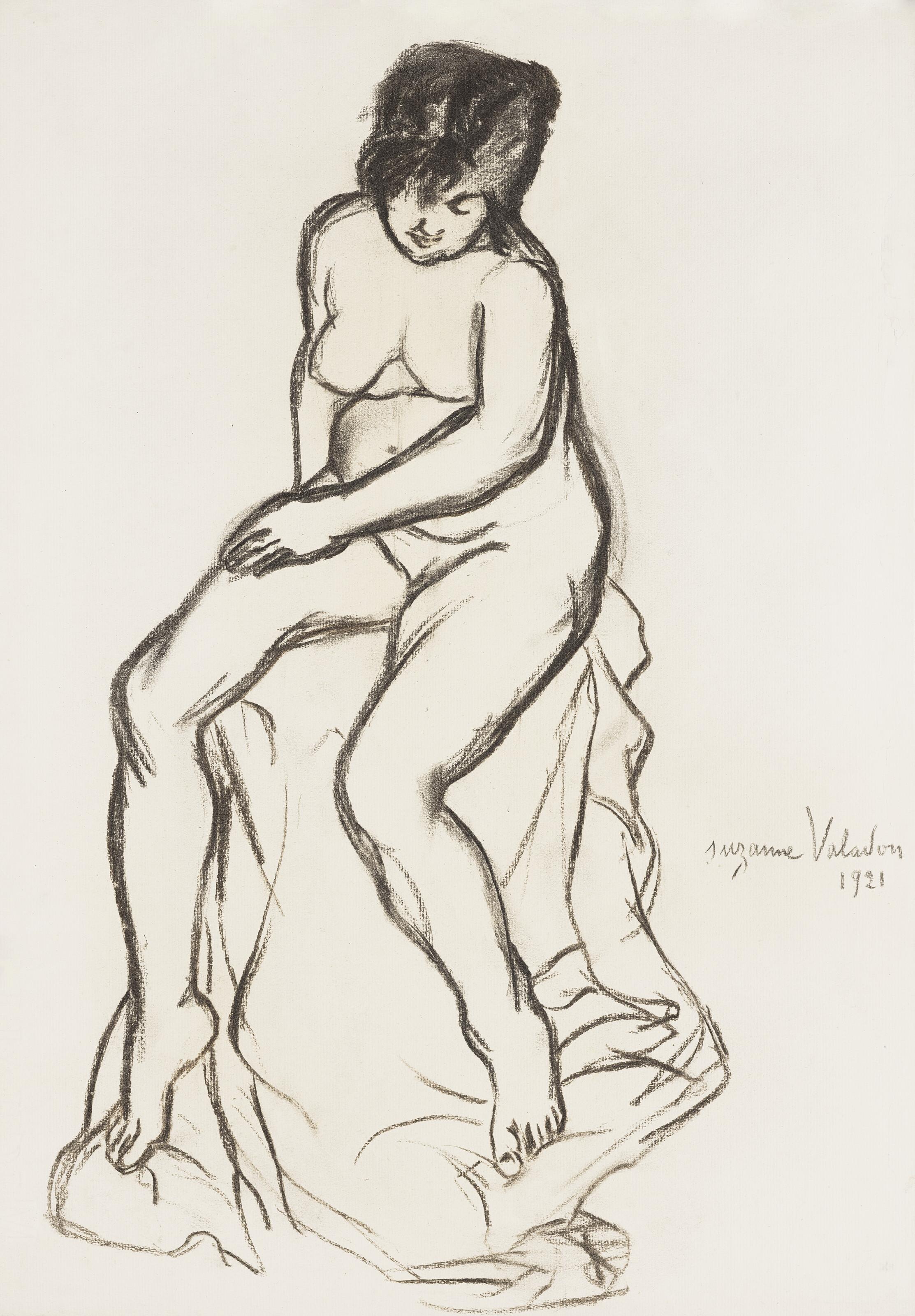 Suzanne Valadon - Nu assis à la draperie