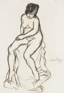 Suzanne Valadon - Nu assis à la draperie