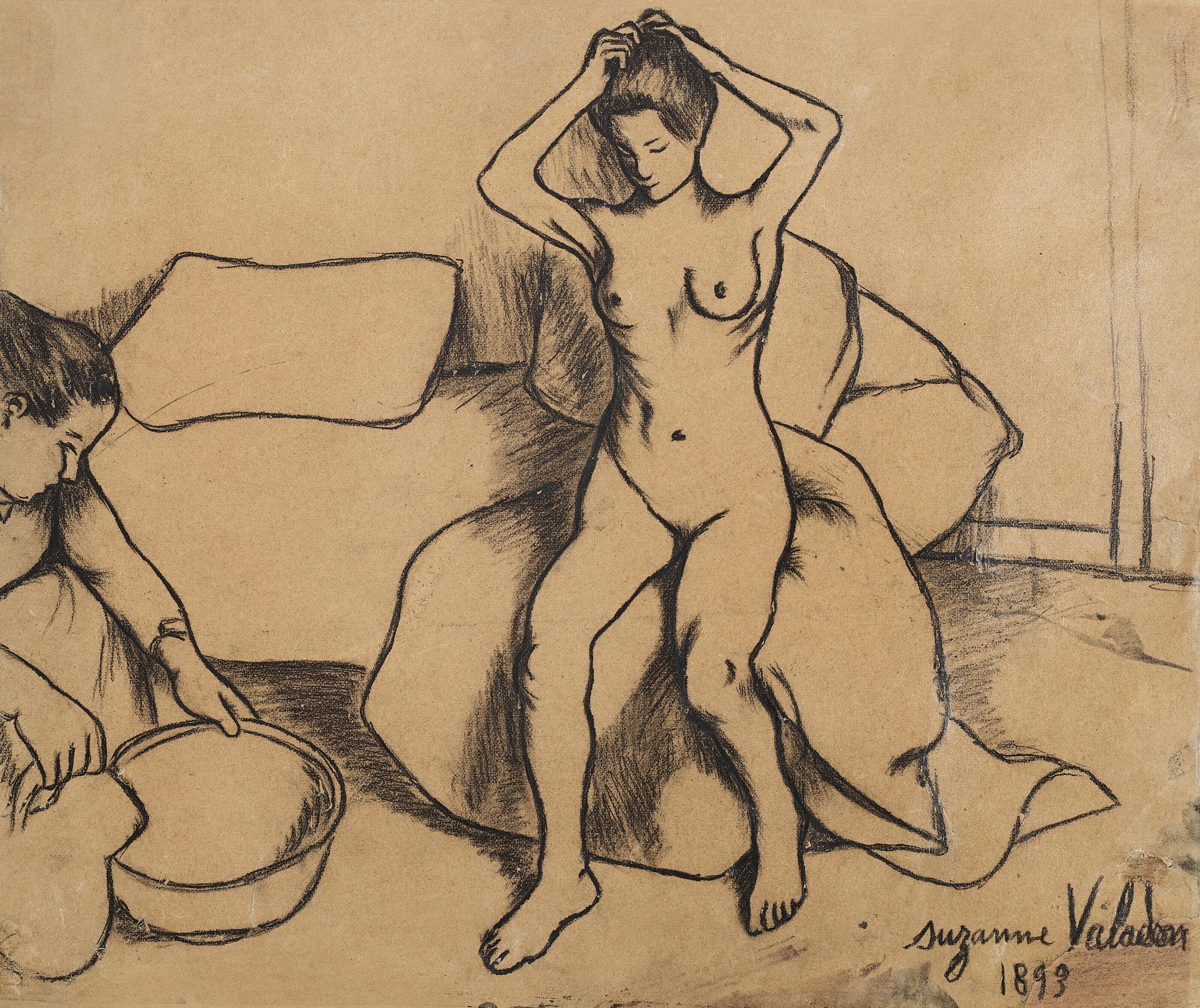 Suzanne Valadon - Nu assis se coiffant