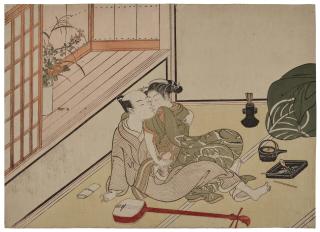 Suzuki Harunobu - Amusements at an archery gallery