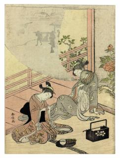 Suzuki Harunobu - Risshu (The Start of Autumn), from the series Fuzoku shiki kasen (The Series of Popular Versions of the Immortal Poets in the Four Seasons), 1768